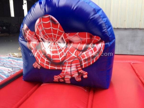 Commercial spiderman inflatable bouncy castle combo with climbing and slide