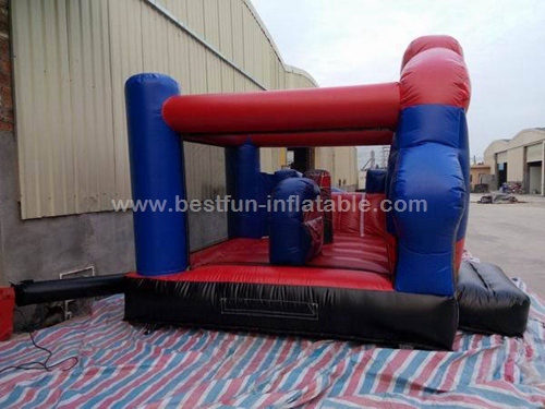 Commercial spiderman inflatable bouncy castle combo with climbing and slide