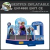 Frozen inflatable bouncy castle with water slide