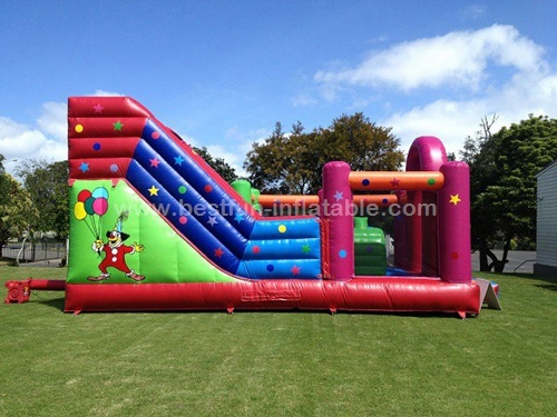 Ultimate combo inflatable bounce house with slide