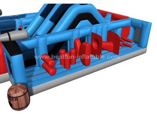 Pirates cove ABC inflatable obstacle course slide