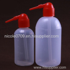 250ml 500ml transparent graduated laboratory LDPE plastic wash bottle with nozzle