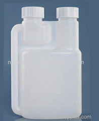 500ml HDPE plastic dosing double neck twin neck bottle