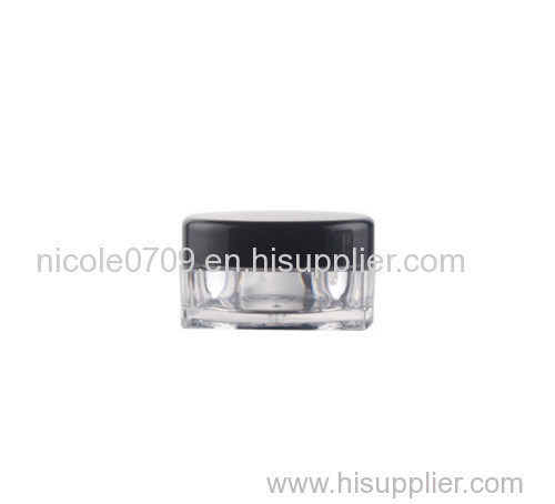 3g 5g Plastic square PS sample jar cosmetic face cream jar