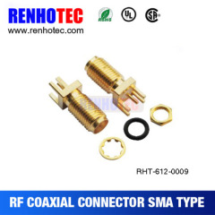 rohs approved SMA Female r/a for pcb bulkhead connector sma connector pcb