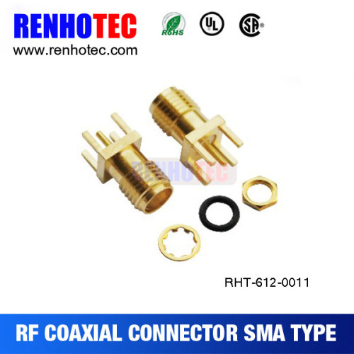Gold plated SMA Male Plug mount on PCB connector