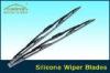 Flat Front Double Windshield Wiper Blades with Metal Frame Silicone Rubber Refill