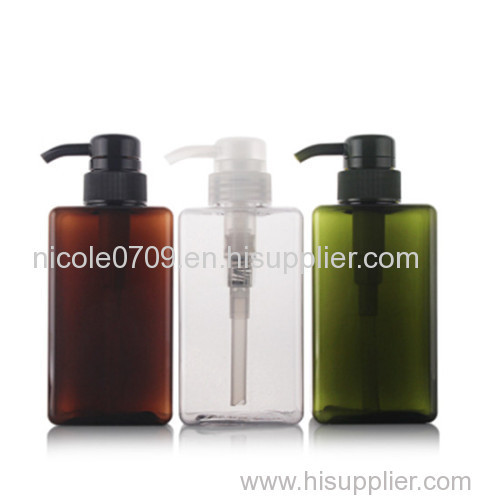 450ml Plastic Square PETG Lotion Bottle Shampoo Pump Package Bottle