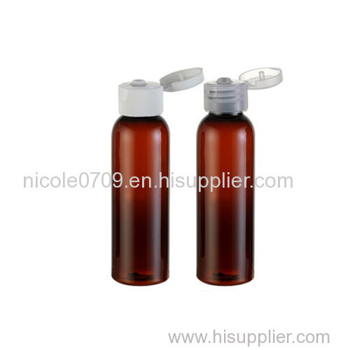2oz Amber plastic empty fancy clear PET bottle cosmetic for lotion