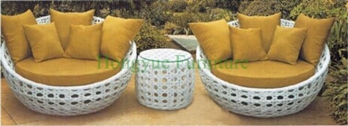 Outdoor rattan wicker sofa bed with cushions sale