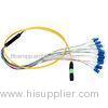 Flat Round UPC MPO Fiber Optic Patch Cord SC LC with 12 Core Ribbon Cable