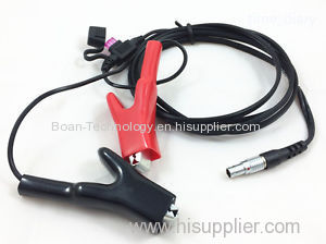 New Power Cable for Leica total station 5-pin (0B) wire to Alligator clips