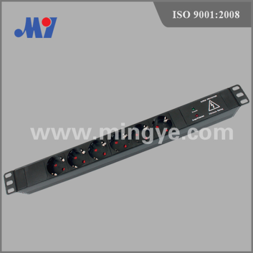 German PDU socket with cable and surg protector