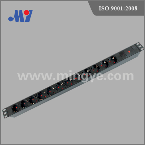 German PDU socket with over-loading protector and LED indicator
