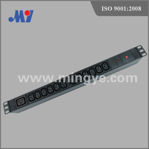 1U standard IEC PDU sockets