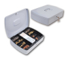 locking cash box Removable cash tray with compartment