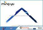 Transparent Blue Plastic Collar Band Strip 100% PVC V Shape for Shirt Packaging