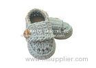 Spring Grey Baby Shoes Washable Knitted Baby Sneakers With Shoe Plug