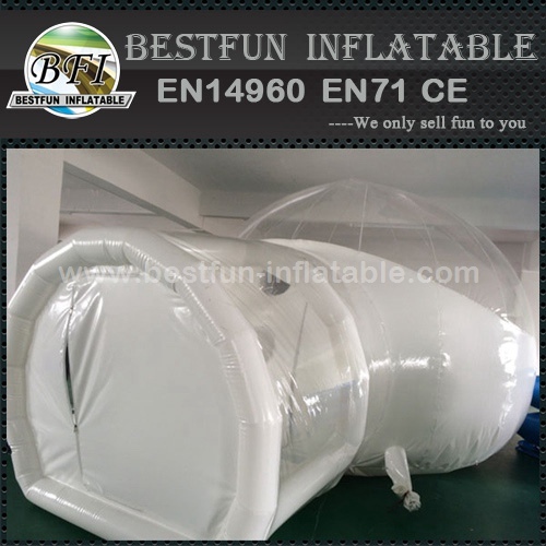 Clear inflatable bubble house tent with tunnel