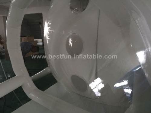 Clear inflatable bubble house tent with tunnel