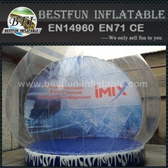 Inflatable Human Snow Globe with removable Backdrop