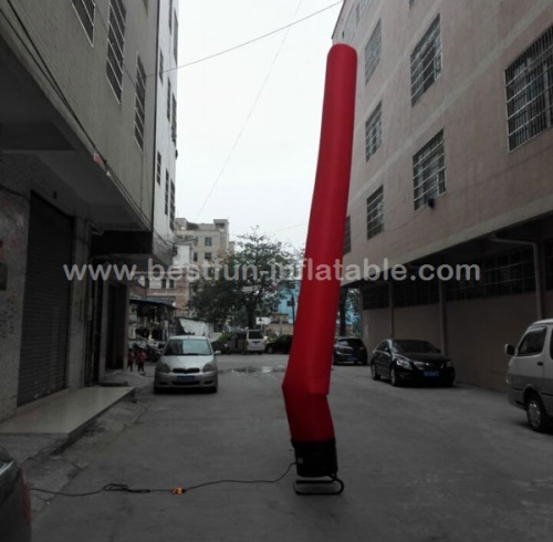Inflatable air dancer with one leg air tube