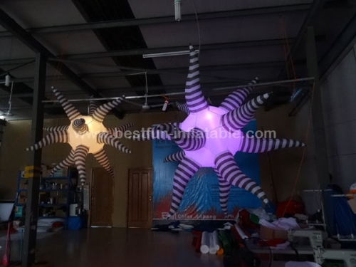 Inflatable star shape led lighting party decorations