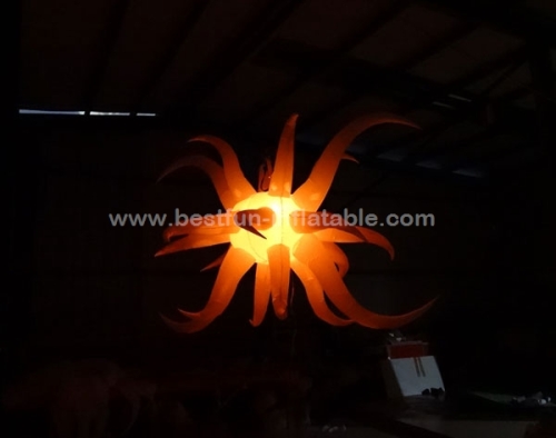 Lighting led inflatable fower party decorations with inflatable star