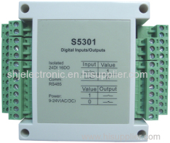24-ch isolated digital input and 16-ch isolated digital output