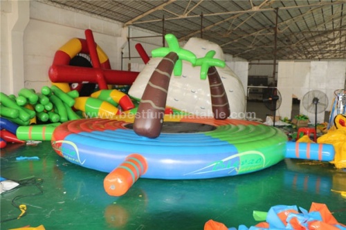 Water floating island inflatable water floating bed