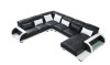 European Design Big Size with LED Light U Shape Leather Sofa