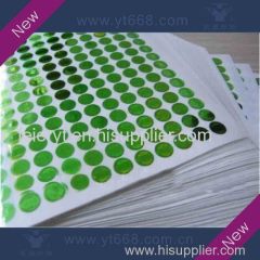 Green color anti-fake security hologram label