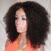 Kinky Curly Human Natural Hair Silk Top Glueless Full Lace Human Hair Wig 24inch