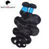 Natural Black Brazilian Virgin Human Hair Extensions Body Wave With Cuticle