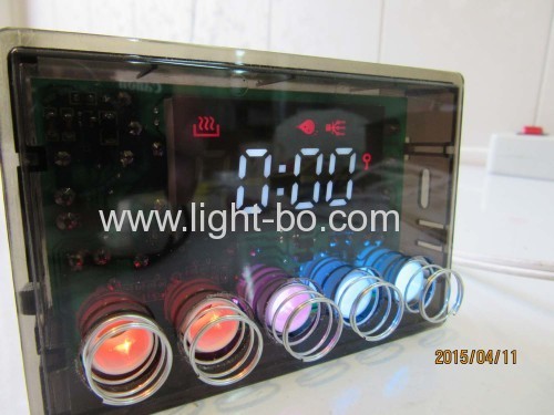 Custom Ultra Red & Ultra White 4 Digit 7 Segment LED Display Common Anode for gas cookers