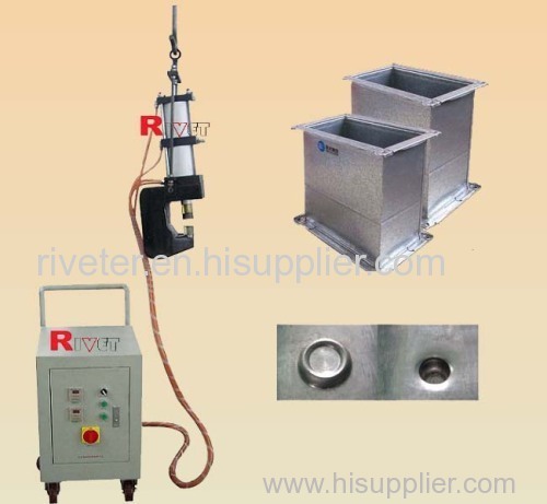 rivetless riveting machine ventilation pipe rivetless rivetin machine portable riveting machine hanging riveter