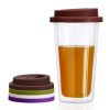 Mouth Blown Double Wall Glass Cup For Coffee Tea Water Bear Juice