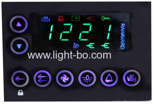 Custom super green 4 digit 7 segment led display for multifunction digital oven timer control system