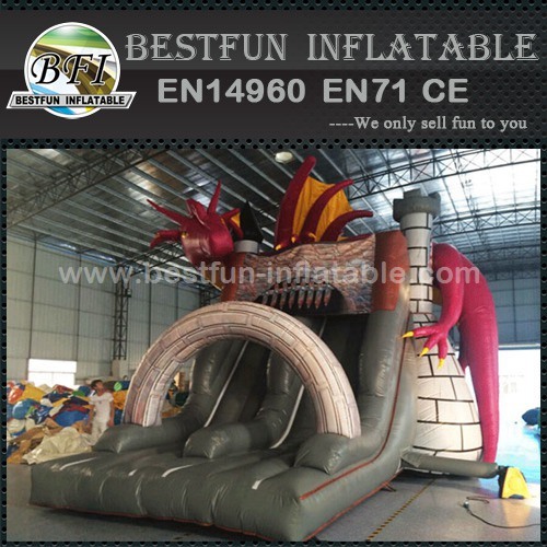 Dragon Tower inflatable castle Slide Combo