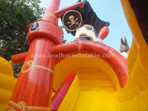 Pirate ship inflatable slides wave jumping slides inflatables