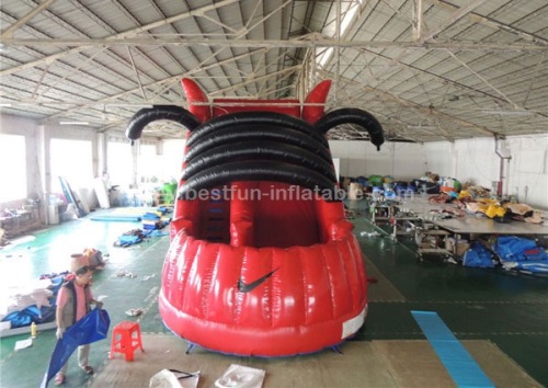 Red inflatable shoes slide new desgin 2016