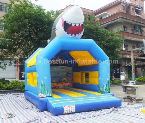 Shark Jumping Castles inflatable moon bounce with shark