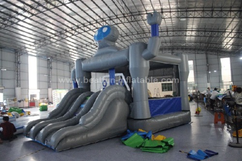 Robot bounce house with slide rob bouncy slide combo