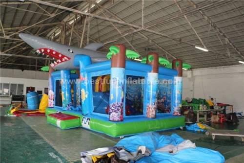 Shark inflatable playground under the sea small fun city