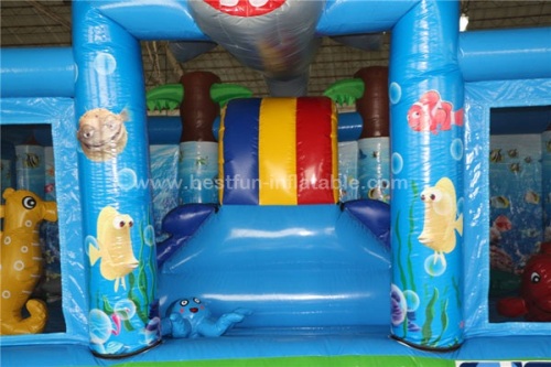 Shark inflatable playground under the sea small fun city