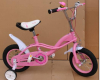 4 wheel steel frame girls bicycle with training wheel