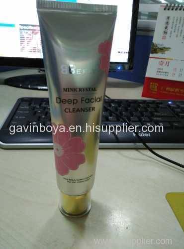 silk screen facial cream cosmetic tube with regular screw cap