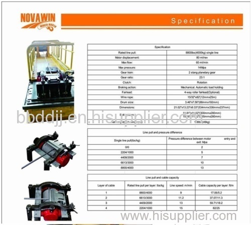 4 Ton Hydraulic Winch