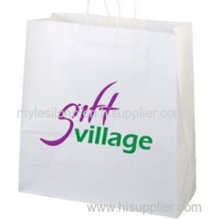 Personalized Duke White Paper Shopping Bags