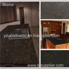 Black Veins Artificial Quartz Stone Table Tops